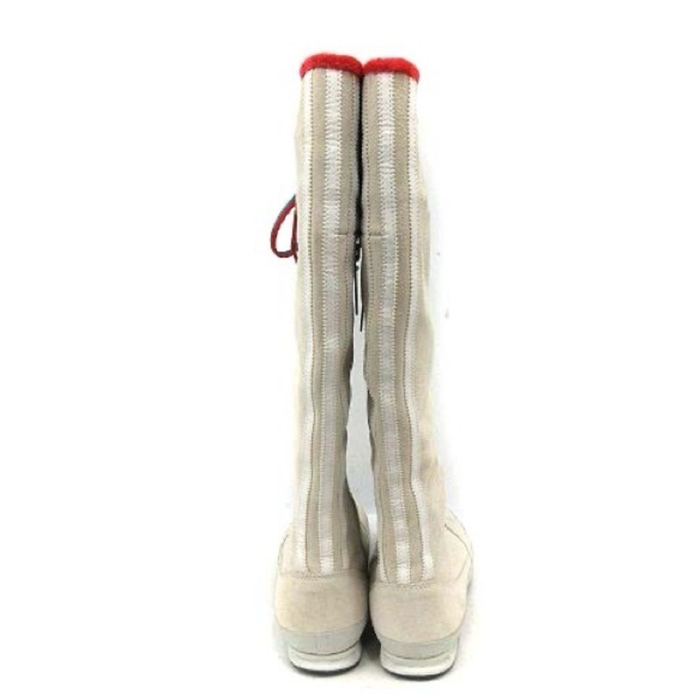[US8]Adidas Originals AROSAHI SLEEK Flat Suede Boots Logo White Gray Rare NWOT - Picture 3 of 9